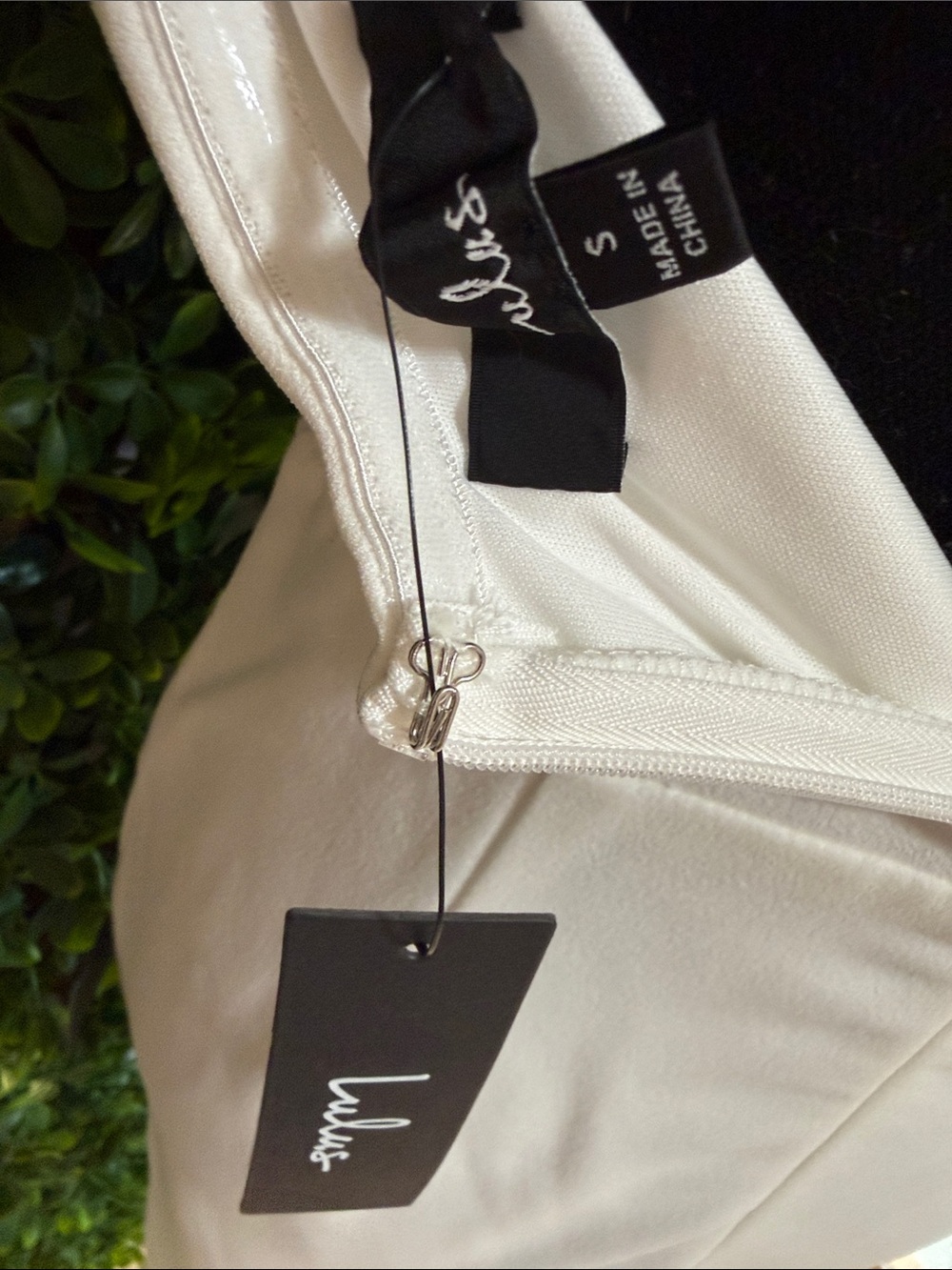 NWT-Pristine Aura White Tie-Strap Off-the-Shoulder Jumpsuit - Picture 15 of 16